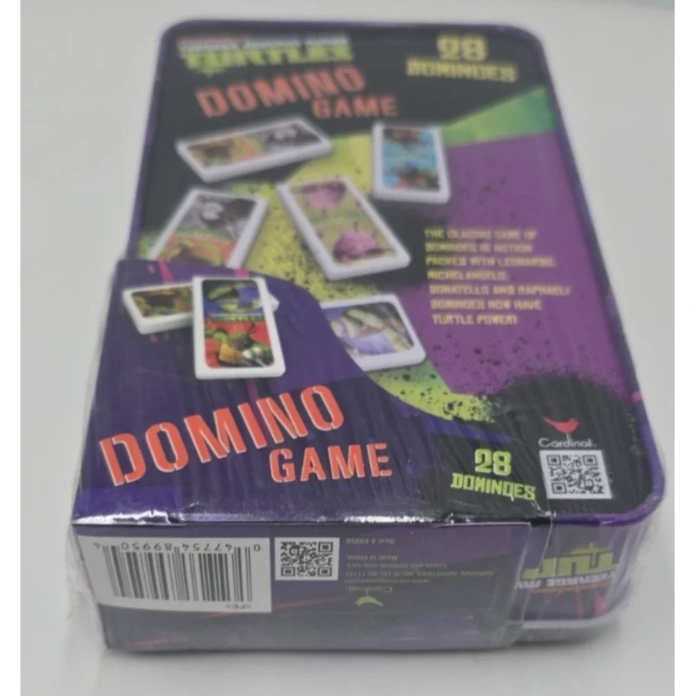 Teenage Mutant Ninja Turtles Domino Game Metal Tin Set -New Sealed!
